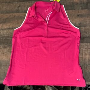 Puma Women's Bright Pink Tank Top